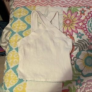 Zara White Halter Top